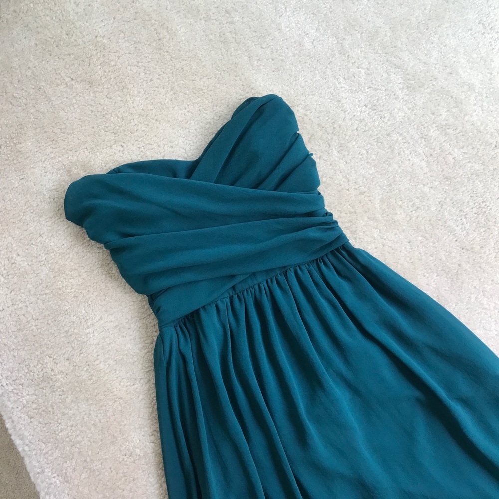 Lulu's Emerald Sleeveless Sweetheart Long Dress